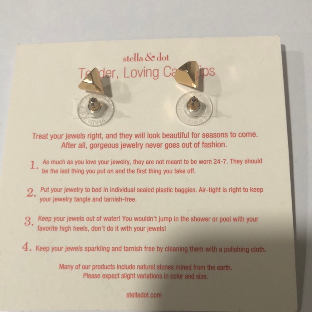 Stella & Dot Gold Drape Ear Cascade Chain Earrings - Picture 3 of 3